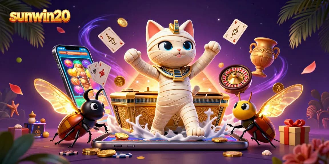 Experience thrilling gameplay with sunwin20 as the mummy cat and scarab beetle bring ancient riches to life.