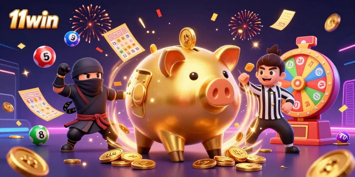 Experience thrilling wins with 11win's vibrant carnival-style gaming scene filled with excitement.