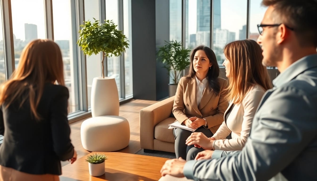 Professioneller Immobilienmakler Frankfurt Eckenheim bei einer Klientenberatung.