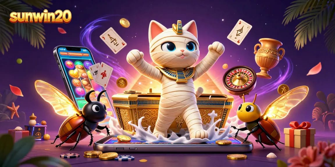 Experience thrilling gameplay with sunwin20 as the mummy cat and scarab beetle bring ancient riches to life.