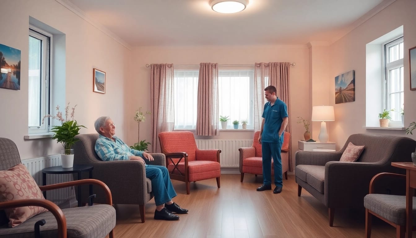 Der pflegedienst hameln unterstützt Senioren in einer freundlichen Pflegeeinrichtung beim Wohlfühlen.