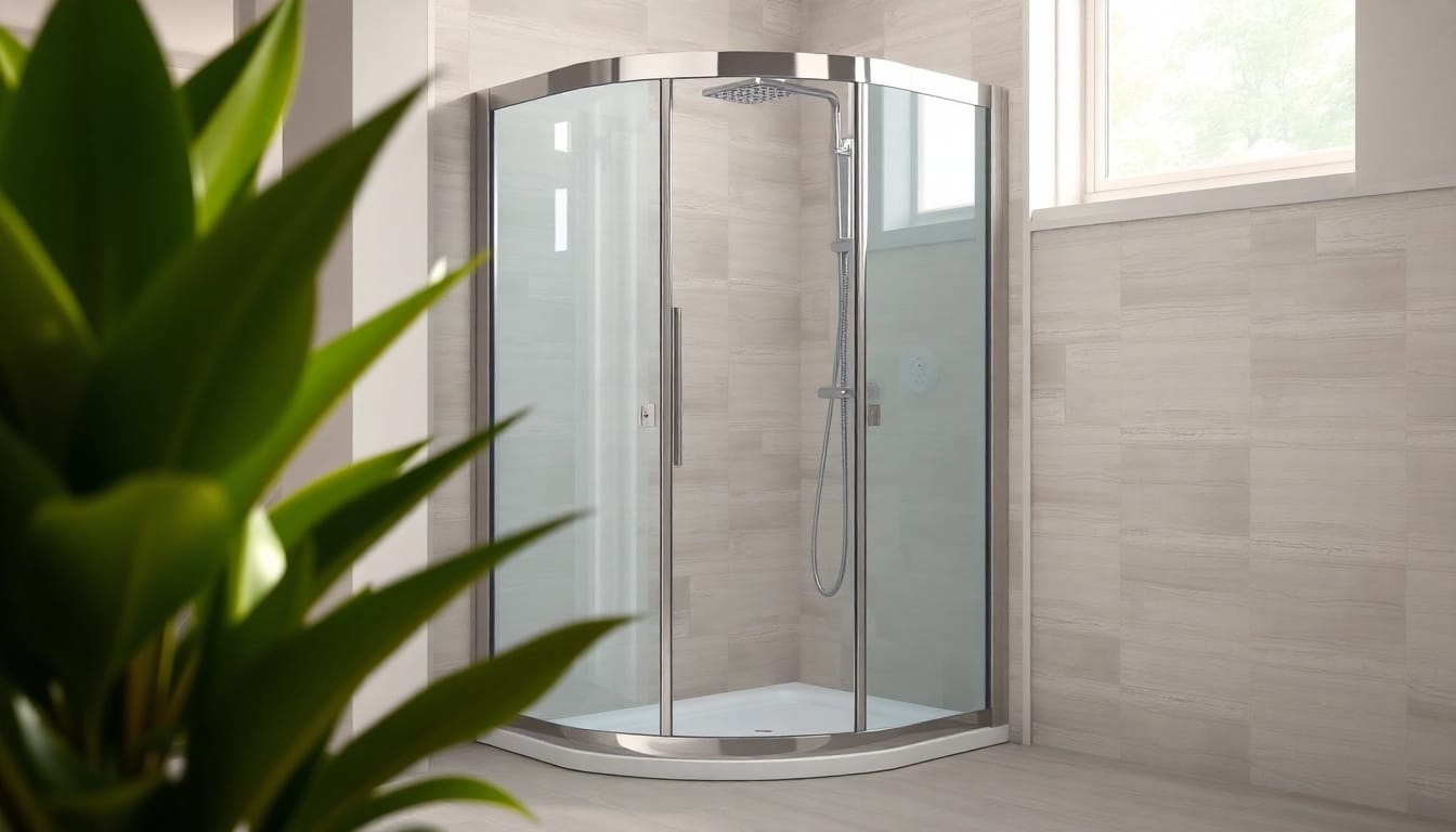 Schöne duschkabine 80x80 eckeinstieg mit modernem Design in einem stilvollen Badezimmer.