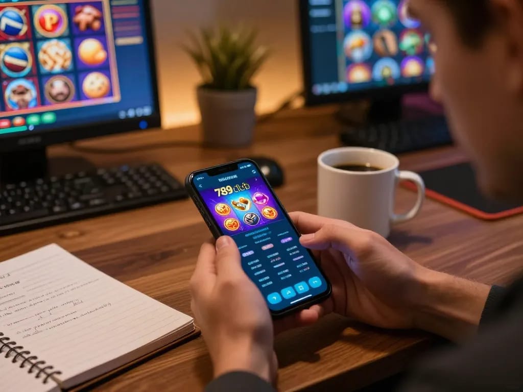 Tham gia ứng dụng 789 Club trên điện thoại thông minh, trình bày các trò chơi slot sống động.