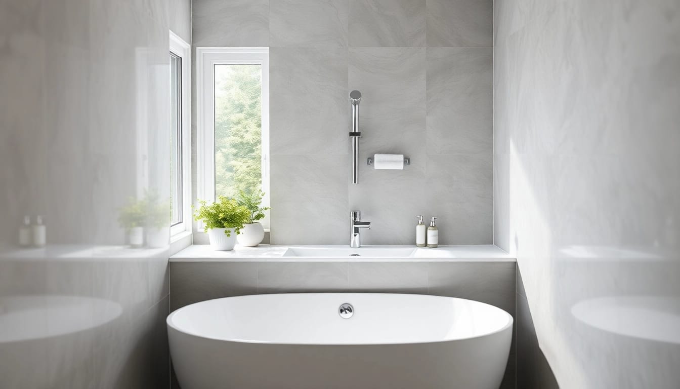 Genießen Sie die stilvolle sonni Duschkabine in einem modernen Badezimmer-Setting mit elegantem Design und natürlichem Licht.