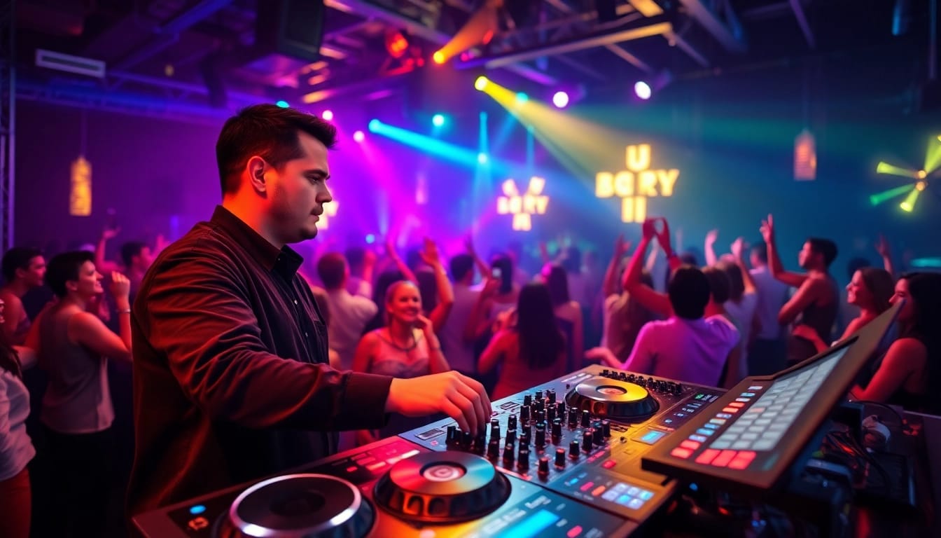 DJ in München begeistert das Publikum mit mitreißender Musik beim Event.