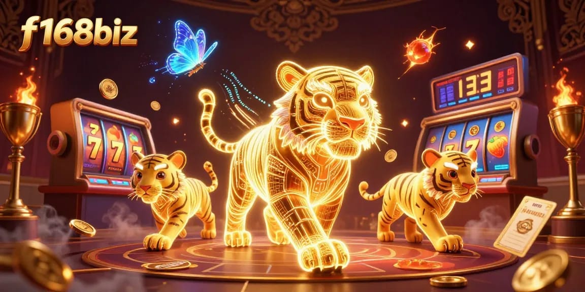 Experience the thrill of winning with f168biz's vibrant slots featuring golden visual elements and dynamic jackpot action.