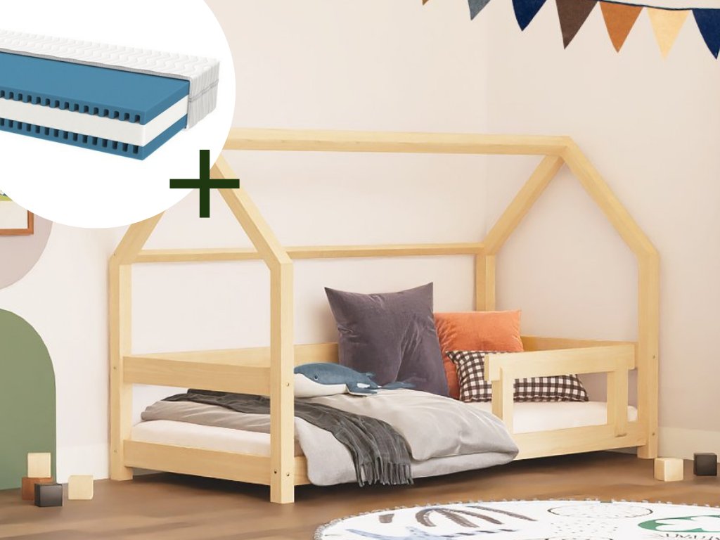 Flexible Schlaflösung mit dem Hausbett 120x200 und optionalem Zusatzbett