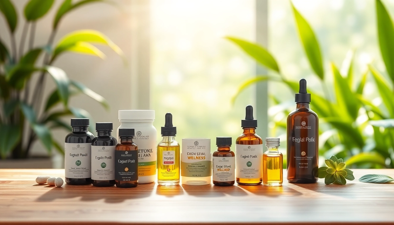 Hilma biocare Produkte auf einem stilvollen Holztablett im Spa-Umfeld.