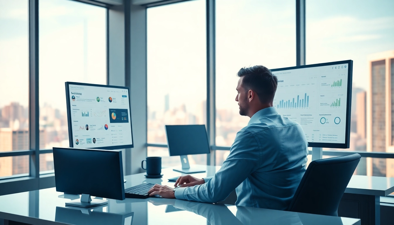 Headhunter IT bei der Arbeit in einem modernen Büro mit Fokus auf Rekrutierung.
