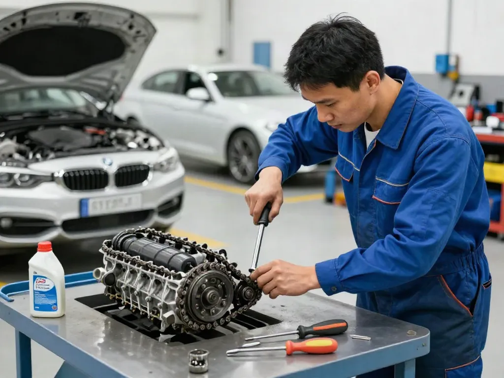 BMW Steuerkette Wechseln in Hannover durch einen erfahrenen Mechaniker.