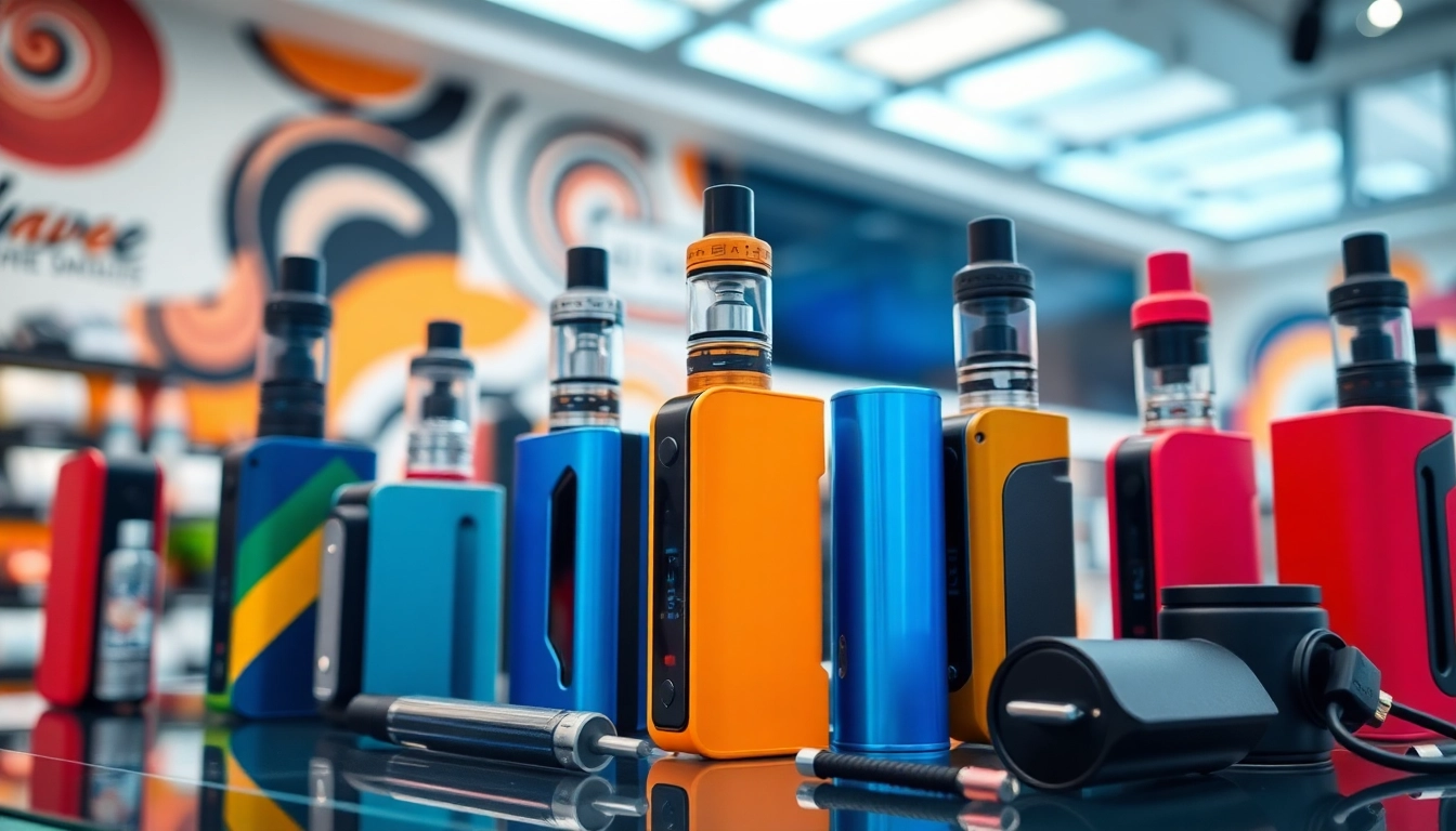 Hqd vape Auswahl in einem modernen Geschäft, das das Dampfen fördert.