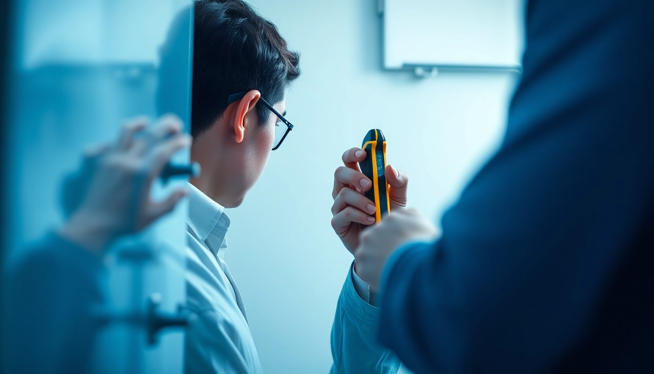 Inspecting devices for safety during DGUV V3 Prüfung with specialized tools and focus on compliance.