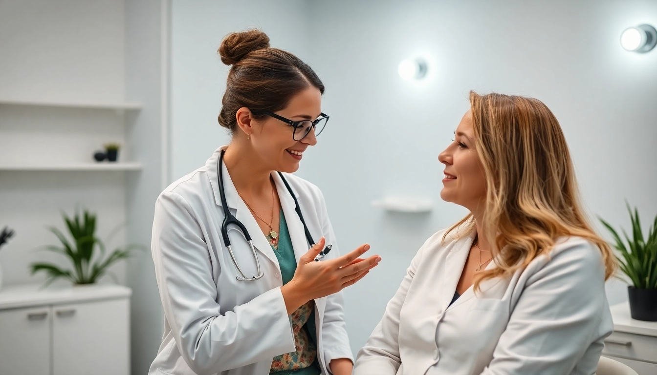 Besuchen Sie die erfahrene Hautärztin 1100 in einer modernen Praxis für dermatologische Beratungen.