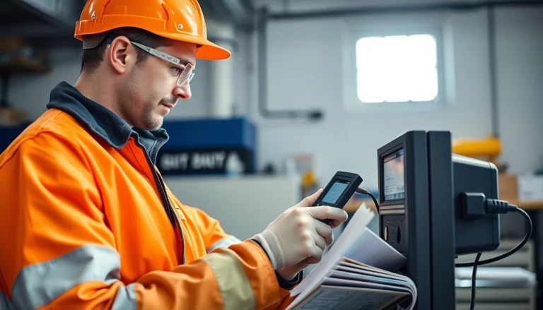 Techniker führt einen umfassenden Check einer elektrischen Gerätesicherheit im Rahmen der DGUV V3 Prüfung durch.