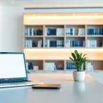 Moderne Büroumgebung eines Headhunter Bochum mit stilvollem Arbeitsplatz.