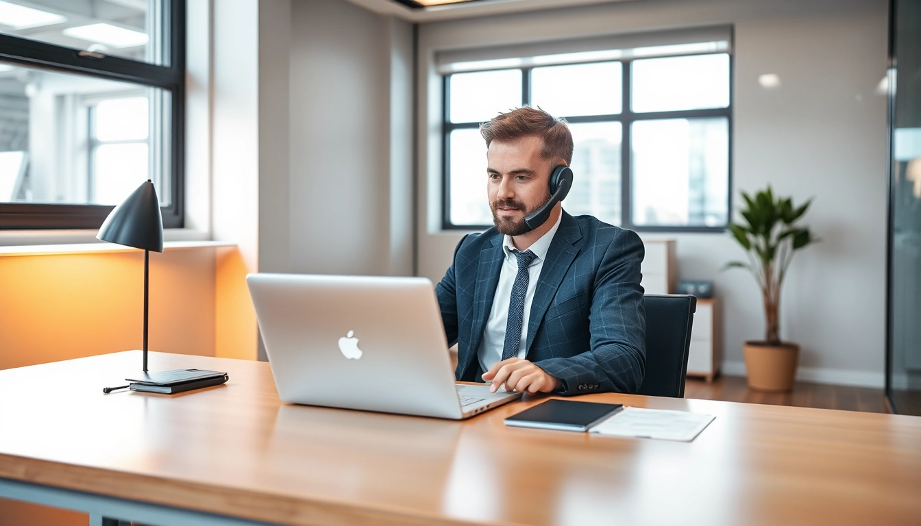 Headhunter IT berät einen Klienten in einem modernen Büro über IT-Personalvermittlung.