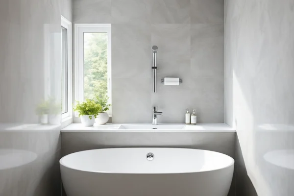 Genießen Sie die stilvolle sonni Duschkabine in einem modernen Badezimmer-Setting mit elegantem Design und natürlichem Licht.