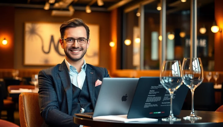 Headhunter Gastronomie konsultiert Experten im eleganten Restaurant.