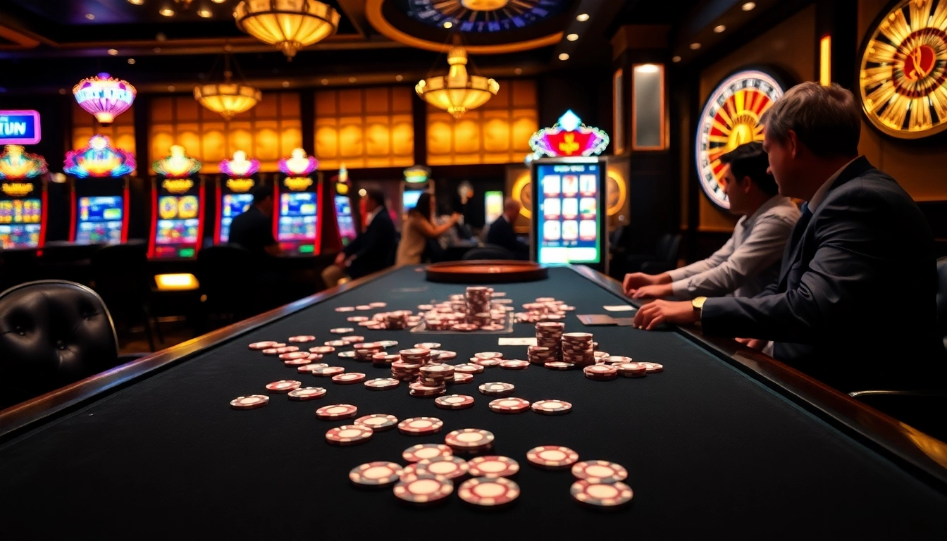 Experience the thrill of high-stakes poker at 33WIN casino with vibrant gaming elements.
