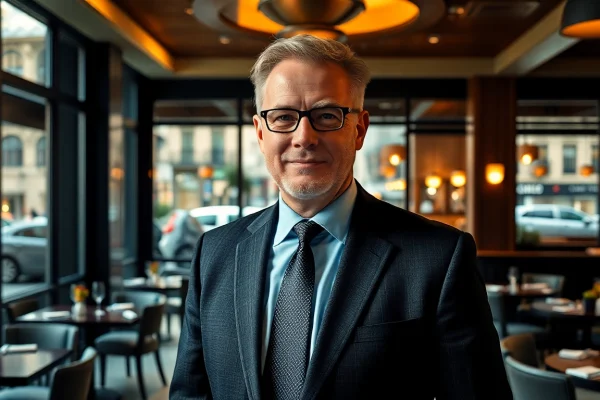 Headhunter Gastronomie in einem stilvollen Restaurant, bereit zur Rekrutierung.