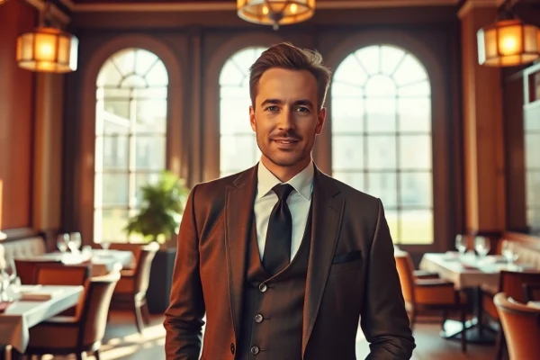 Headhunter Gastronomie: Erfolgreicher Personalvermittler in einem eleganten Restaurantambiente.