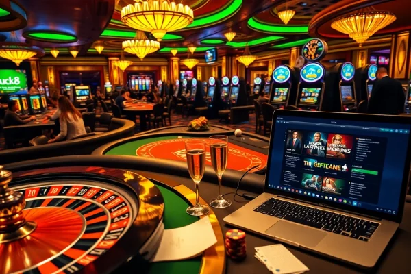 Experience the excitement of gambling at https://luck8.name/ with vibrant tables and flashing slot machines.