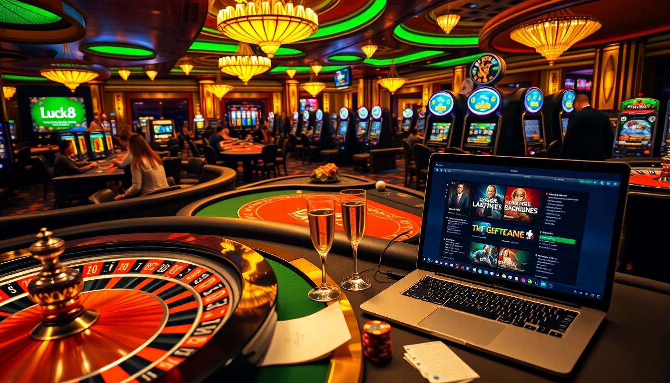 Experience the excitement of gambling at https://luck8.name/ with vibrant tables and flashing slot machines.