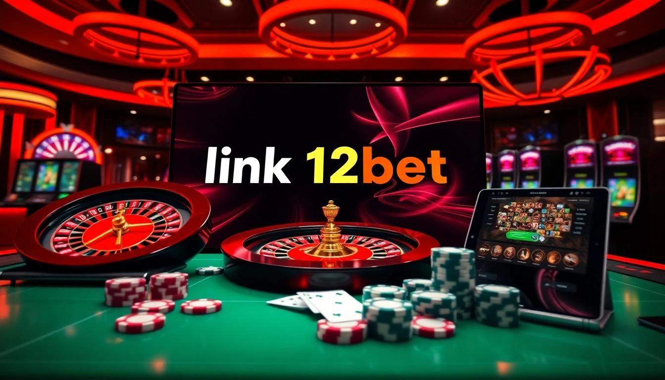 Experience thrilling online betting with the link 12bet showcased on a vibrant casino interface.