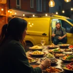 Essen bestellen online leicht gemacht: Genießen Sie verschiedene Gerichte an einem einladenden Tisch.