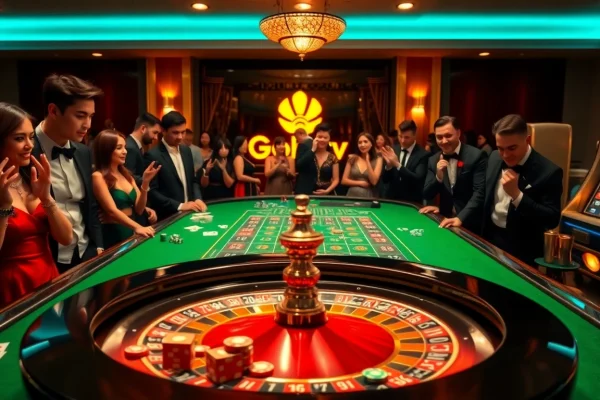 Players thrill at the roulette table as the Go88vn brand enhances the excitement of the casino experience.
