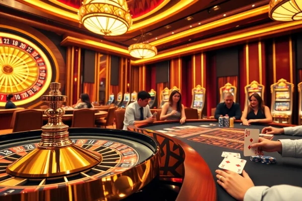 Experience thrilling gambling action at https://gk88.city/, featuring vibrant slot machines and enthusiastic players.