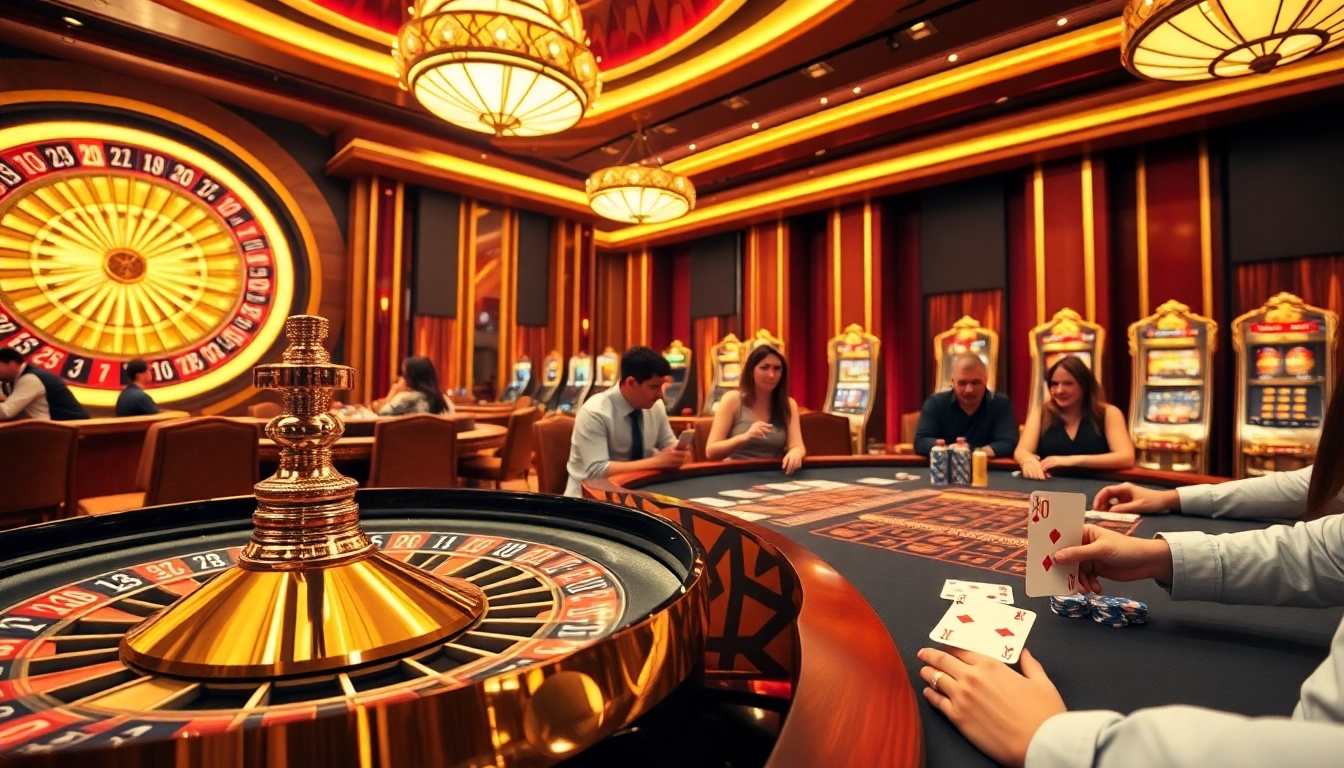 Experience thrilling gambling action at https://gk88.city/, featuring vibrant slot machines and enthusiastic players.