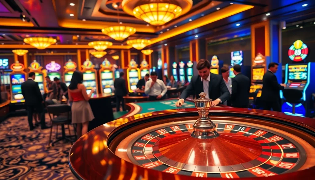 Experience the thrill of qh88 at a luxurious casino with exciting roulette action.