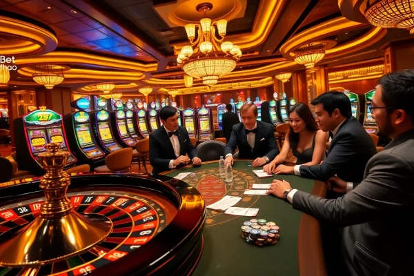 28bet thể thao live betting experience with vibrant casino atmosphere and engaged players