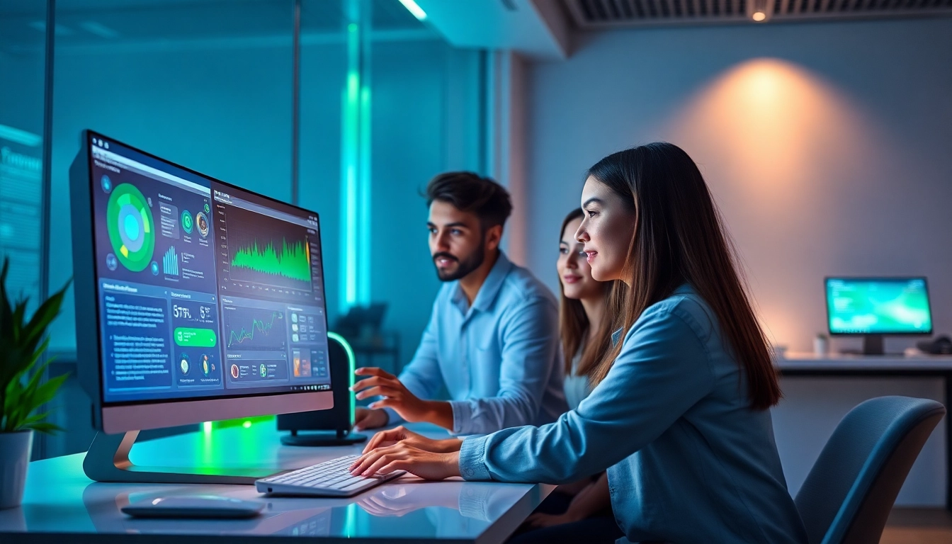 Engaging AI tech for adults 18+ in a modern workspace.