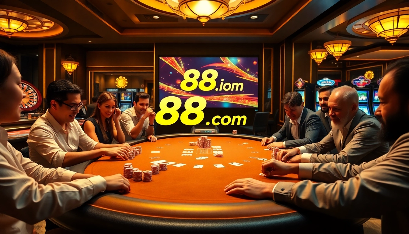 Experience high-stakes gaming at 88i com with vibrant poker chips and cards.