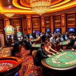 Engage in exciting gameplay at tại 789club with vibrant casino visuals, showcasing thrilling games and dynamic players.