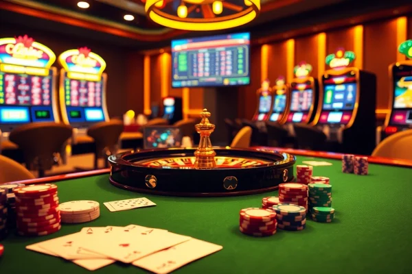 Experience the thrill of 88i nhà cái with vibrant casino tables and engaging online gambling elements.