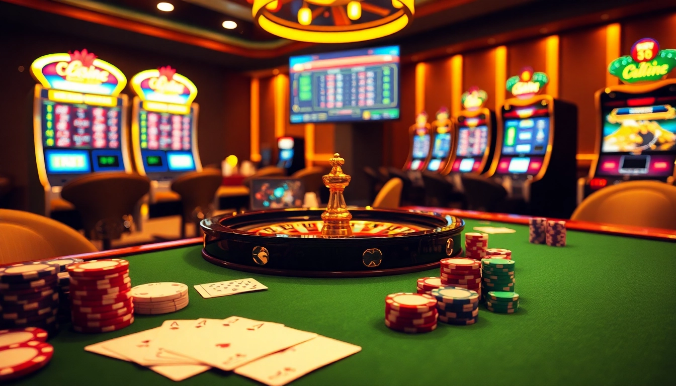 Experience the thrill of 88i nhà cái with vibrant casino tables and engaging online gambling elements.